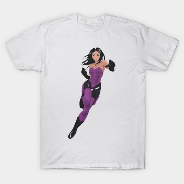 woman super hero icons modern costumes cartoon characters T-Shirt by erika design